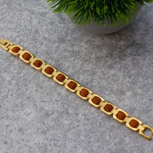 Gold Plated Essential Rudraksha Bracelet Gold Plated Essential Rudraksha Bracelet